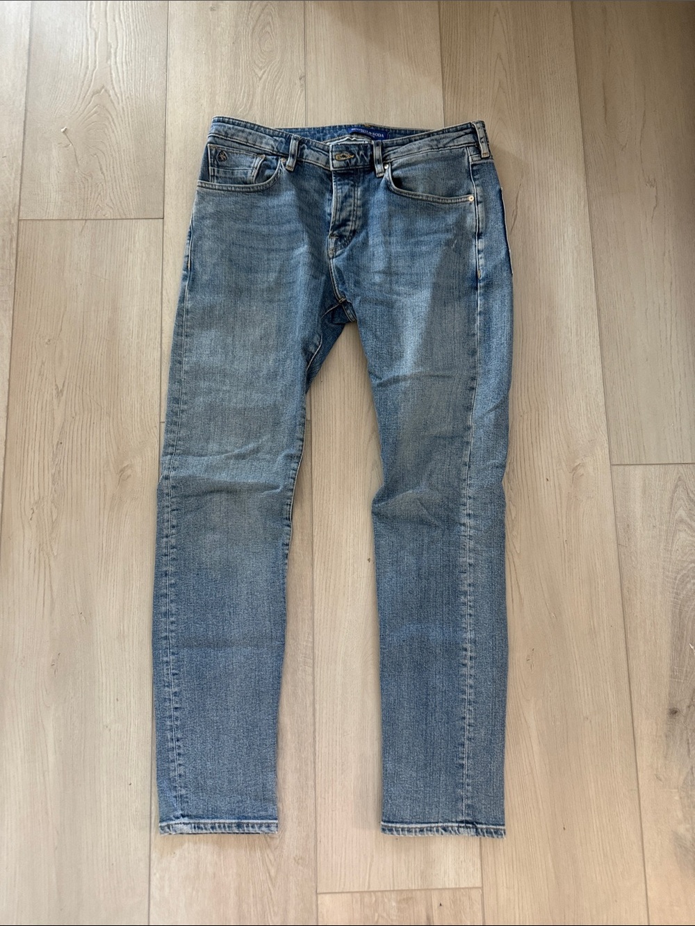 Scotch & Soda Slim Straight Blue Denim Jeans